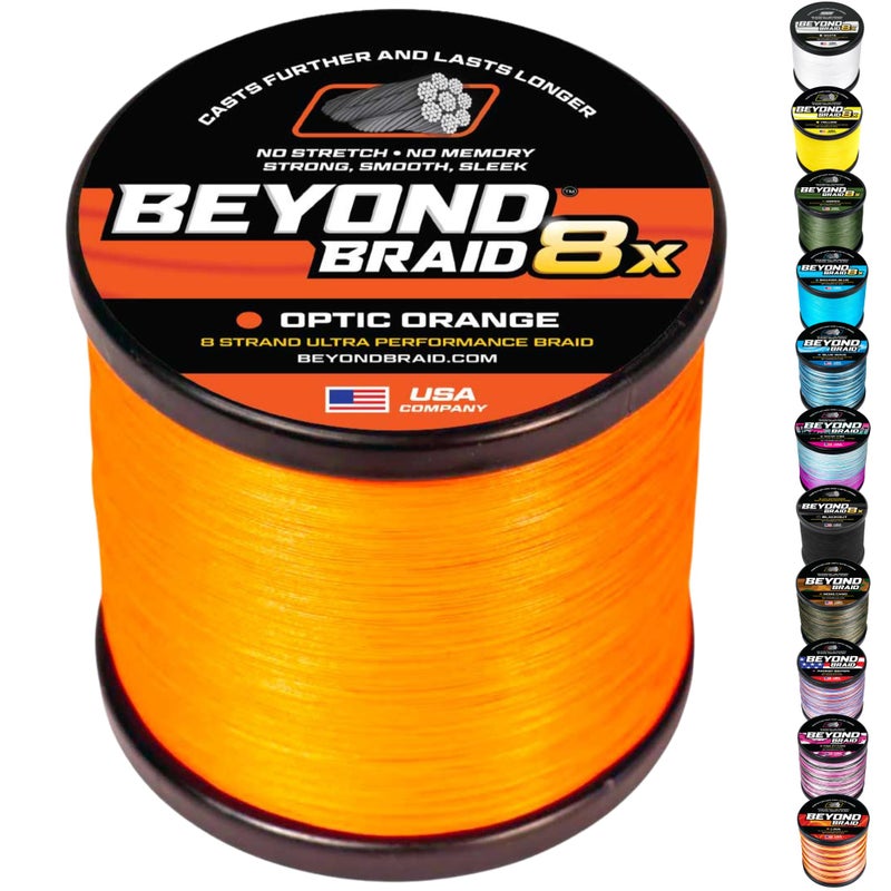 Beyond Braid بيوند بريد أوبتيكال برتقالي، 8 × 300 ياردة، 8 رطل - Image 1